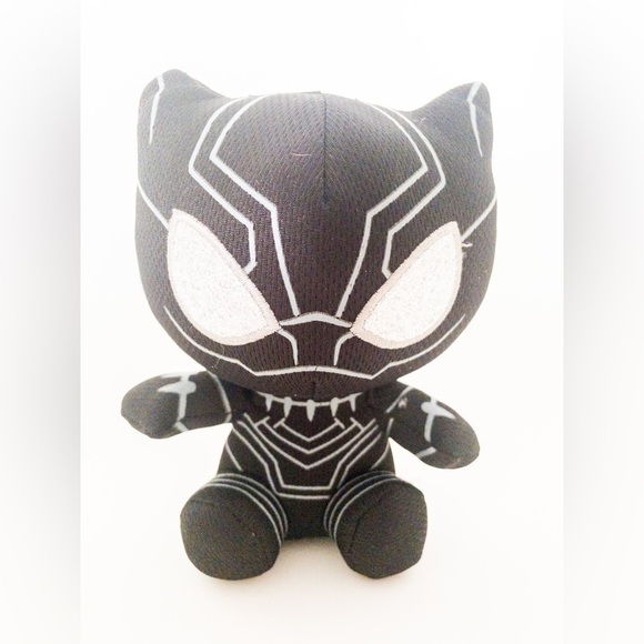Ty Other - TY 6" BLACK PANTHER MARVEL PLUSH SOFT TOY WITH GLITTER EYES IN GOOD CONDITION
